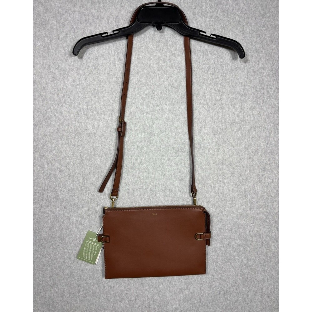 Fossil Kier Collection Vegan Cactus Camel Brown Shoulder Purse Crossbody OS NWT